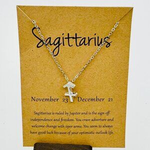 Silver Sagittarius Necklace - NWT